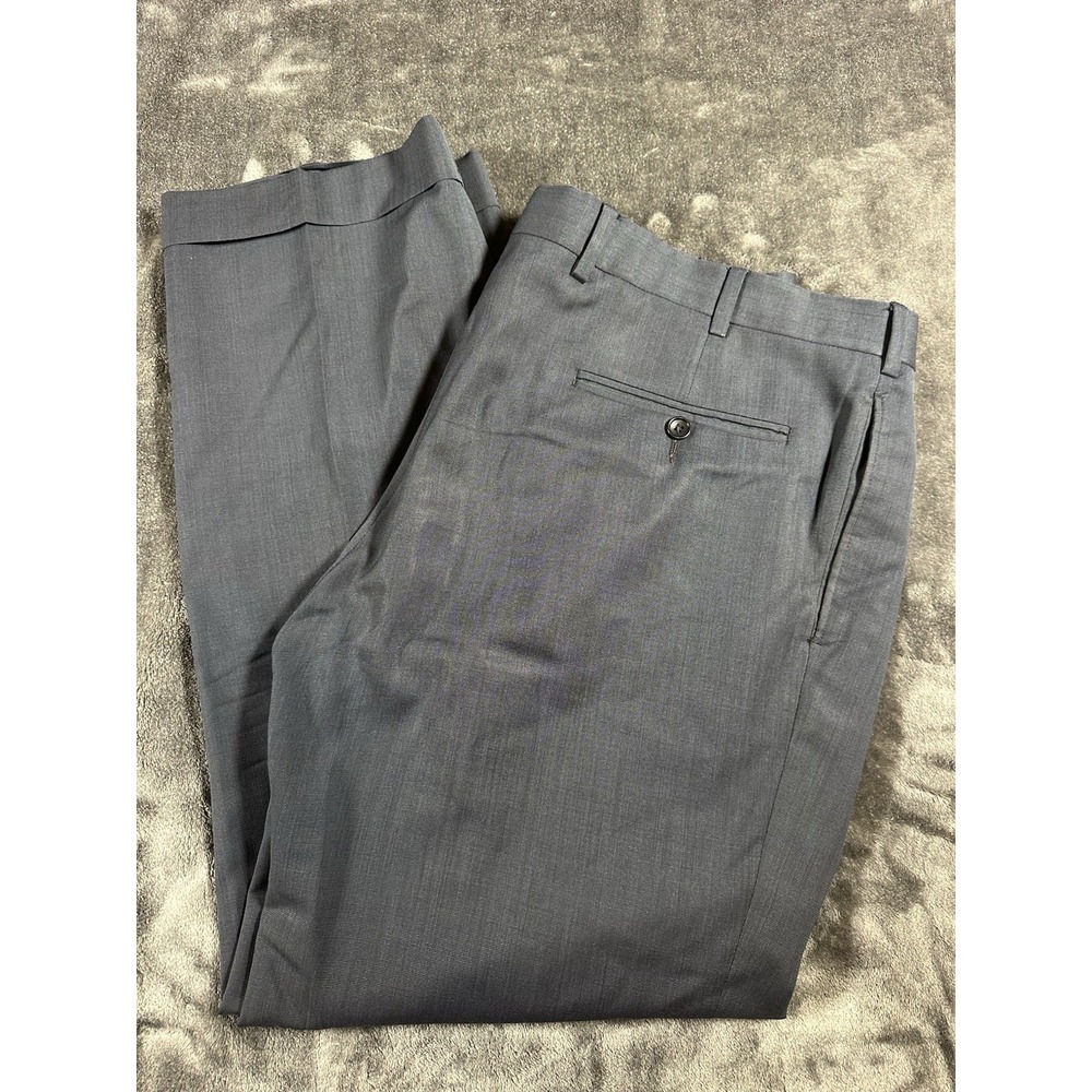 Brooks Brothers 346 Wool Gray Twill Dress Pants Trousers 36x30